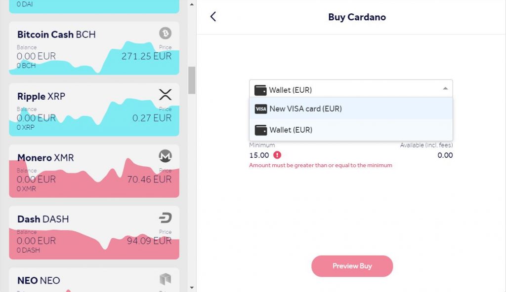 Buy Cardano ADA online