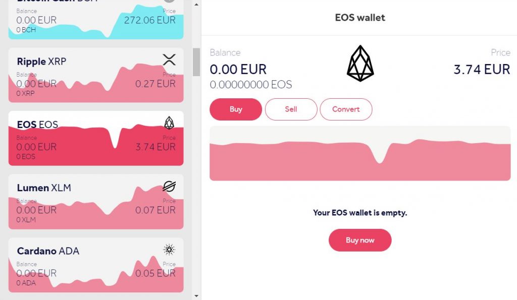 Buy EOS credit card