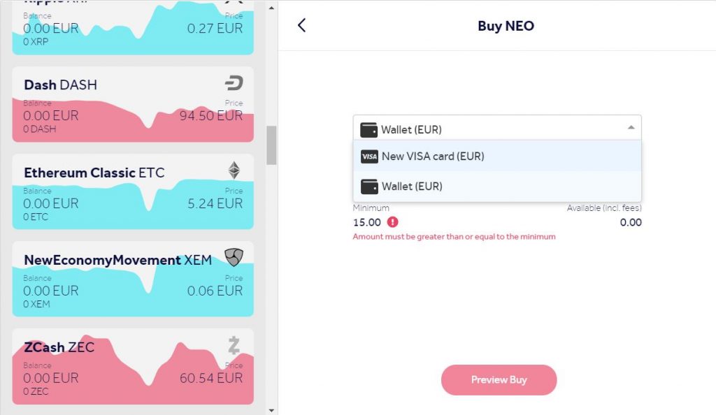 Buy NEO credit card