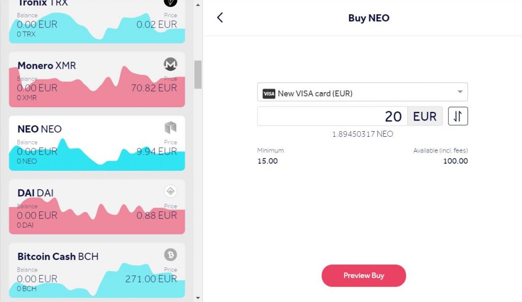 Buy NEO credit card