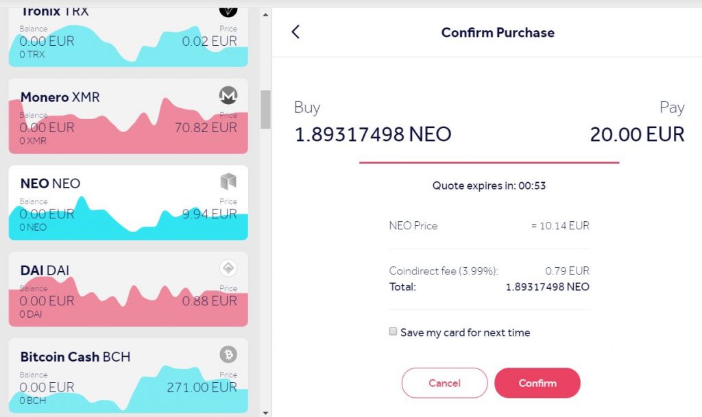 Buy NEO credit card