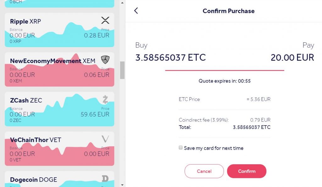 Buy Ethereum Classic credit card