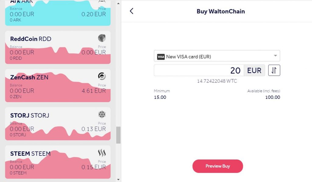 Buy Waltonchain (WTC) online