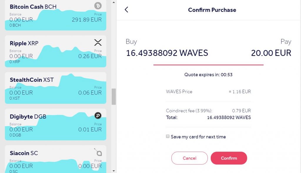 Buy WAVES online using a credit card