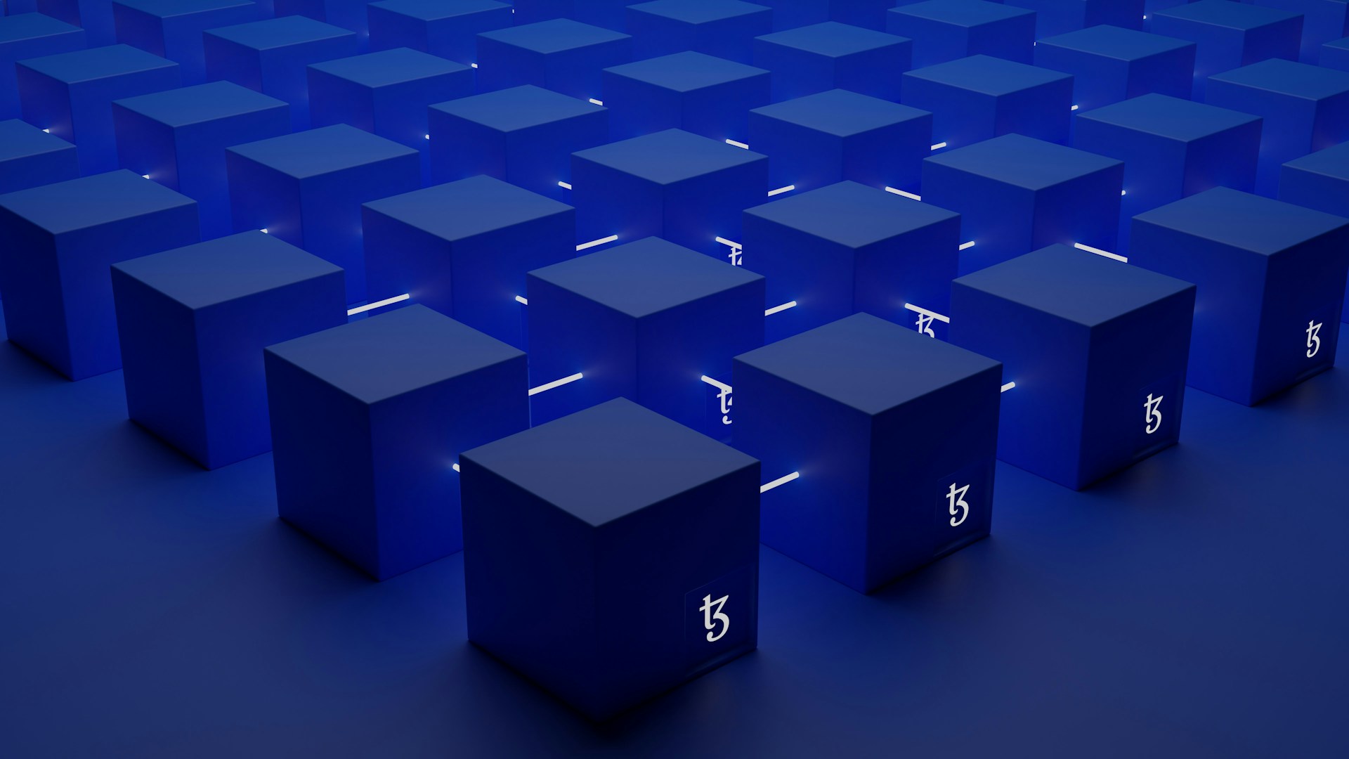 group of blue cubes