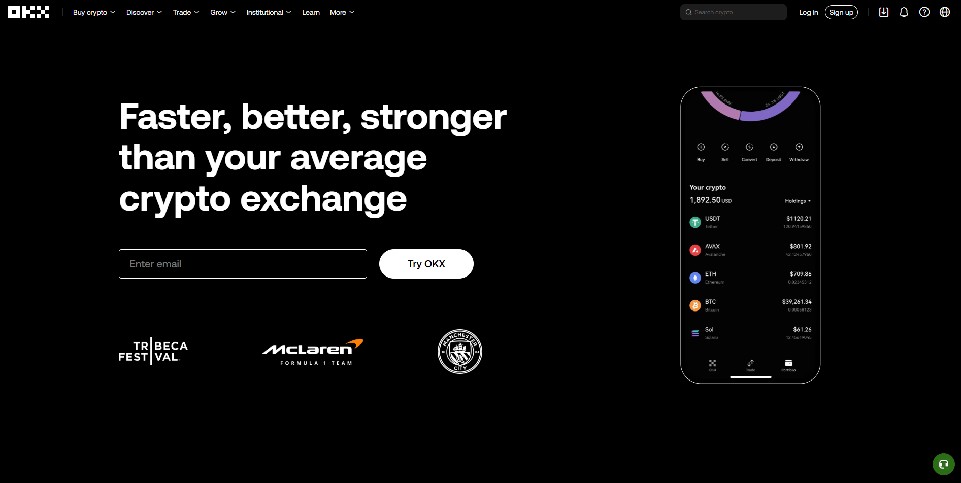 OKX homepage