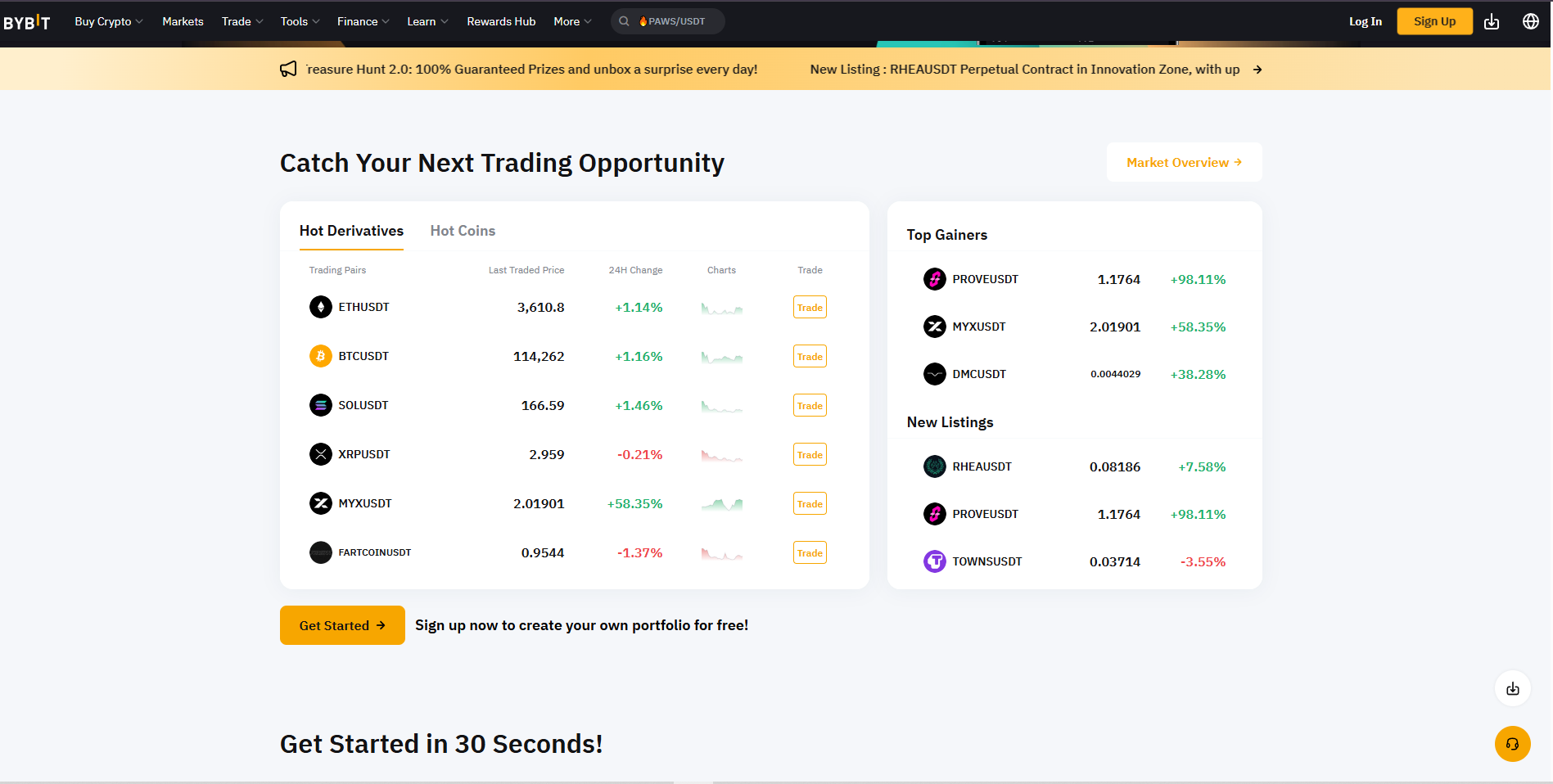 bybit homepage