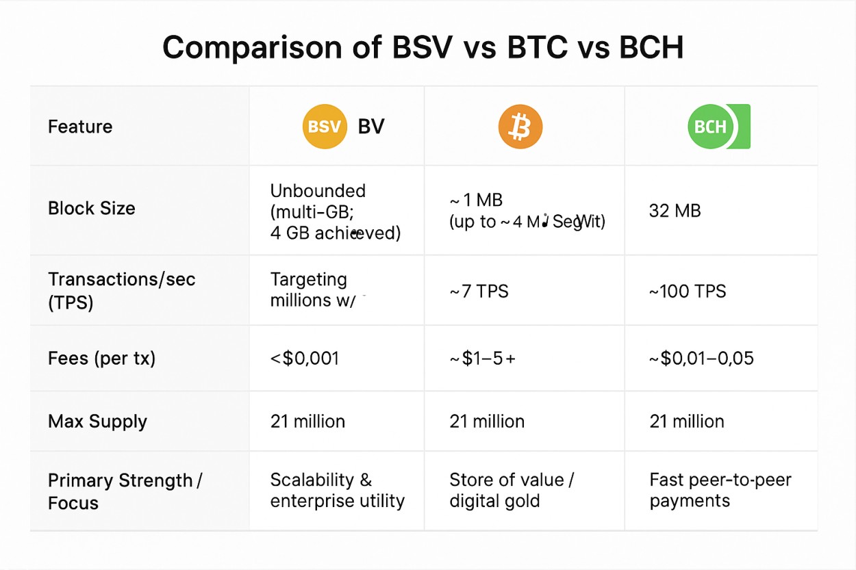 chart showing BSV vs BTC vs BCH